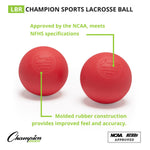 Champion Sports NCAA/NFHS Lacrosse Balls - Dozen
