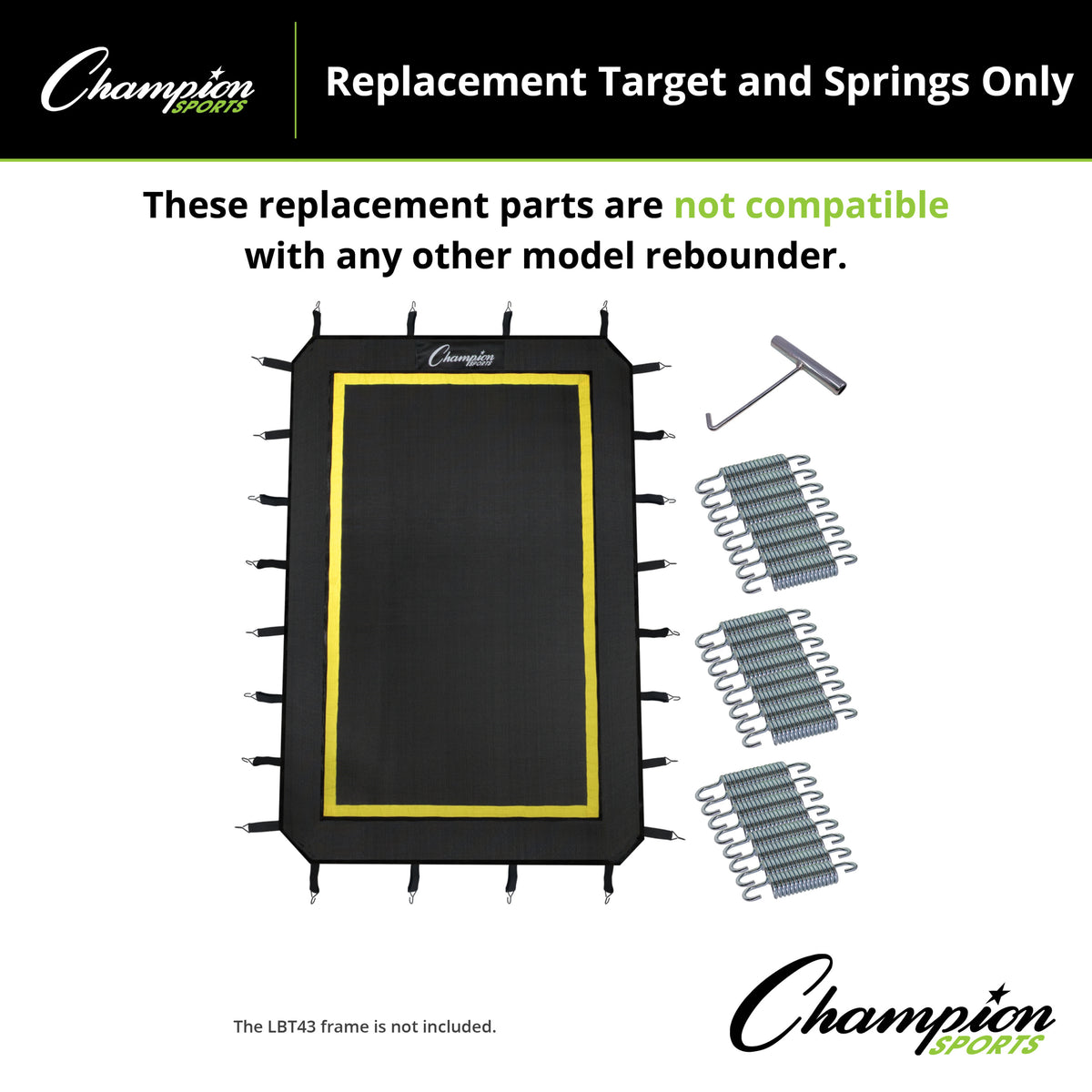 Champion Sports LBT43 Lacrosse Rebounder Replacement Target and Springs
