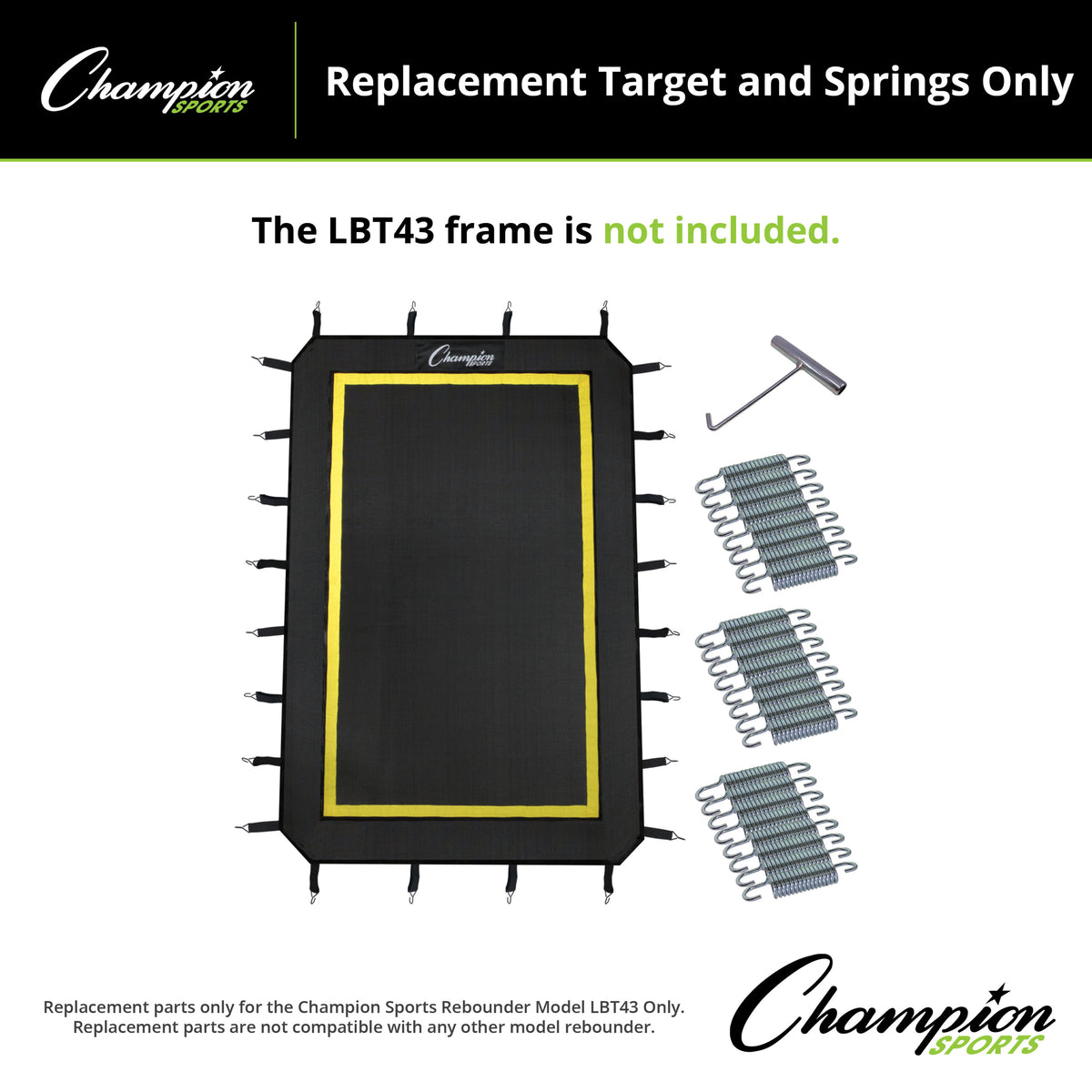 Champion Sports LBT43 Lacrosse Rebounder Replacement Target and Springs