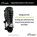 Champion Sports Adjustable Batter's Shin Guard