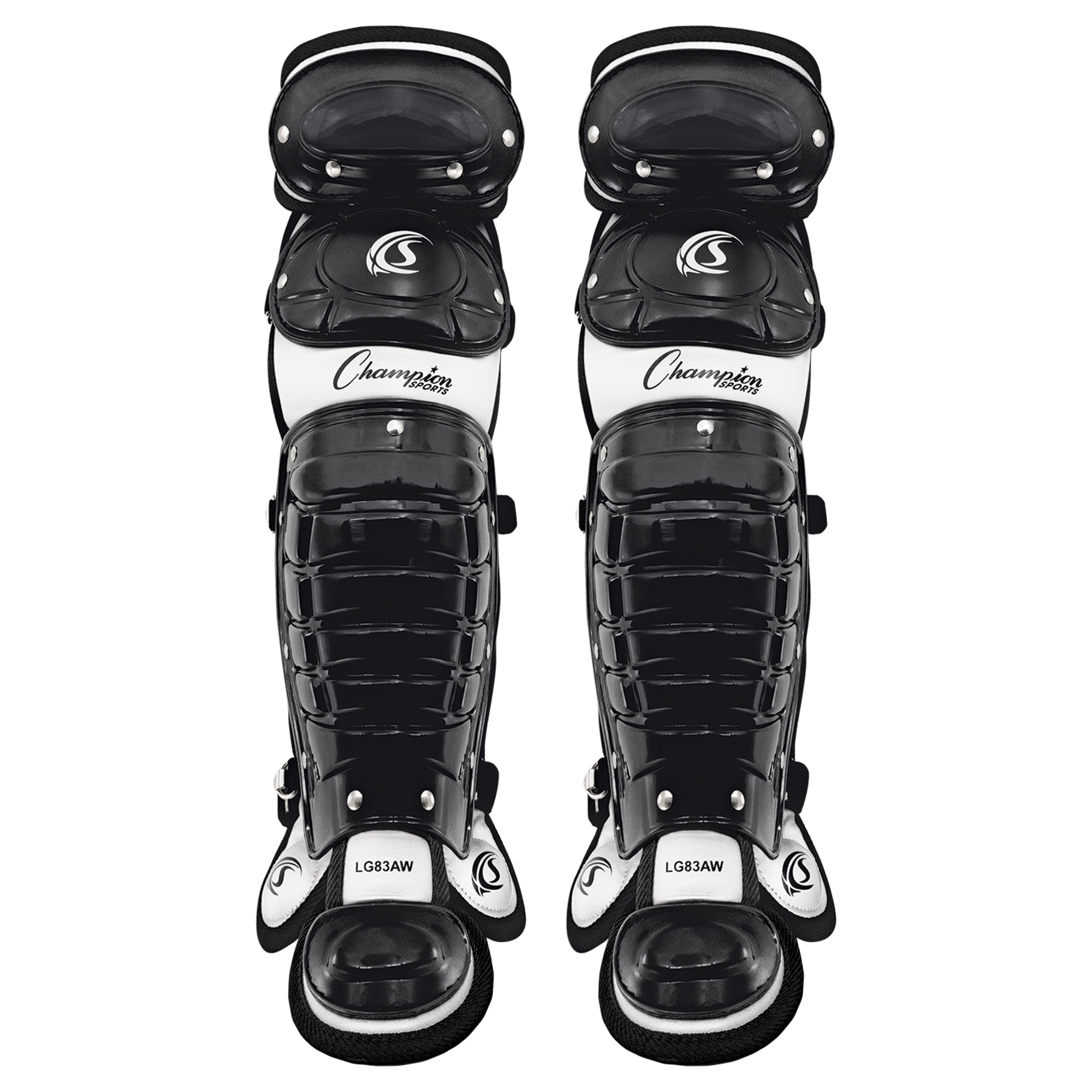 Champion Sports Double Knee Baseball Shin Guards with Wings - 13" L (Ages 9–12)