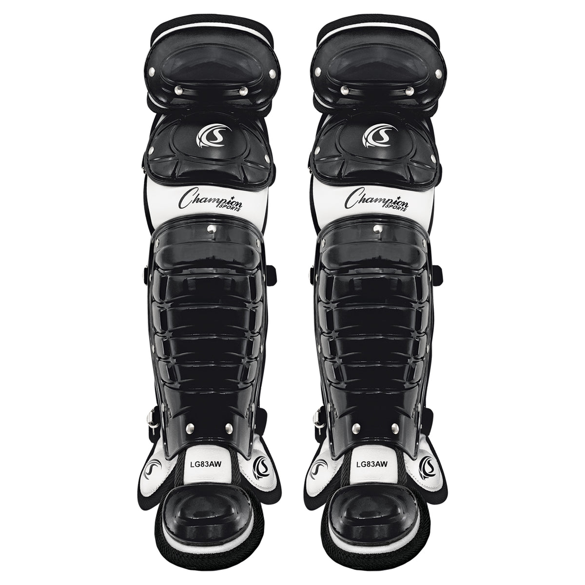 Champion Sports Double Knee Baseball Shin Guards with Wings - 13" L (Ages 9–12)