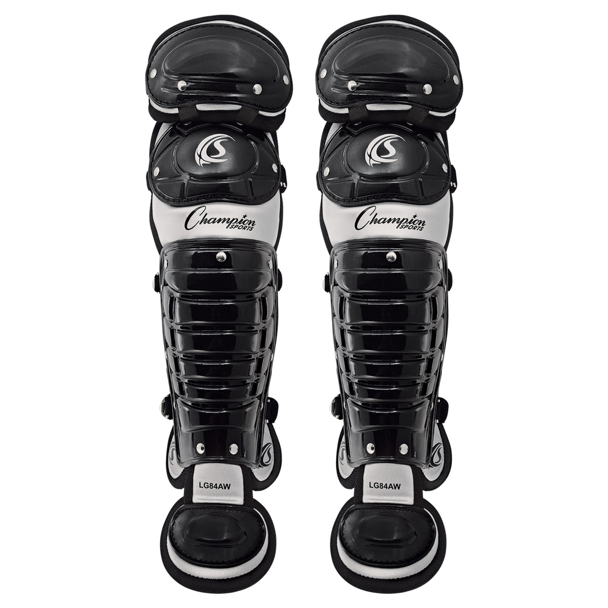 Champion Sports Double Knee Baseball Shin Guards with Wings - 11" L (Ages 7–9)