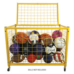 Champion Sports Full-Size Lockable Ball Locker - Yellow