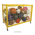Champion Sports Full-Size Lockable Ball Locker - Yellow