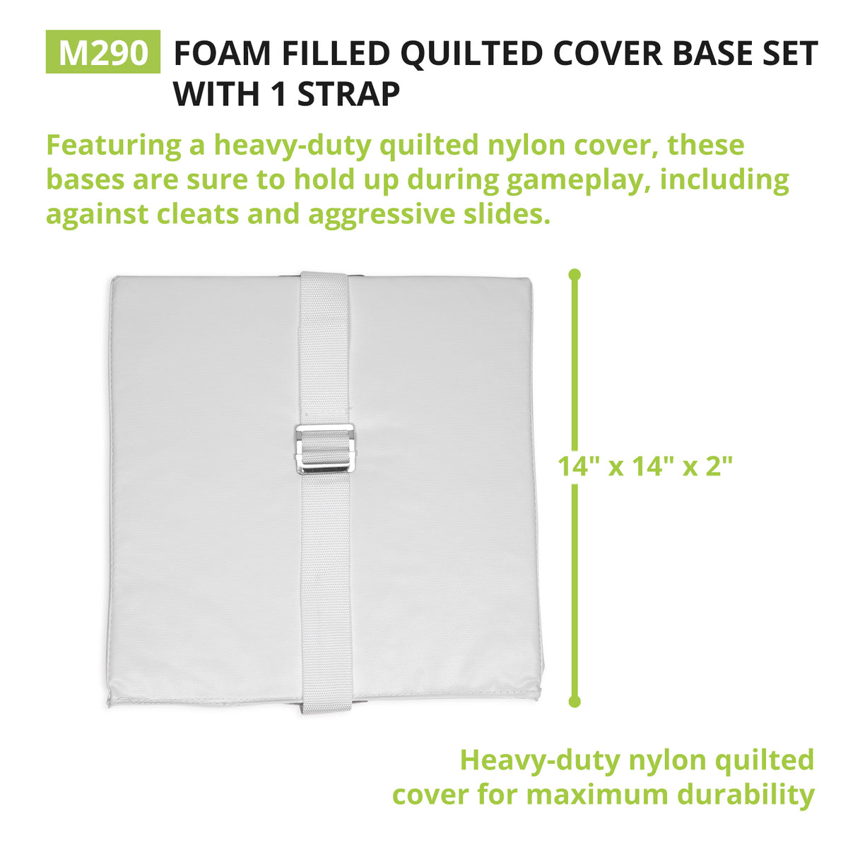 Champion Sports 14" x 14" Quilted Cover Base Set