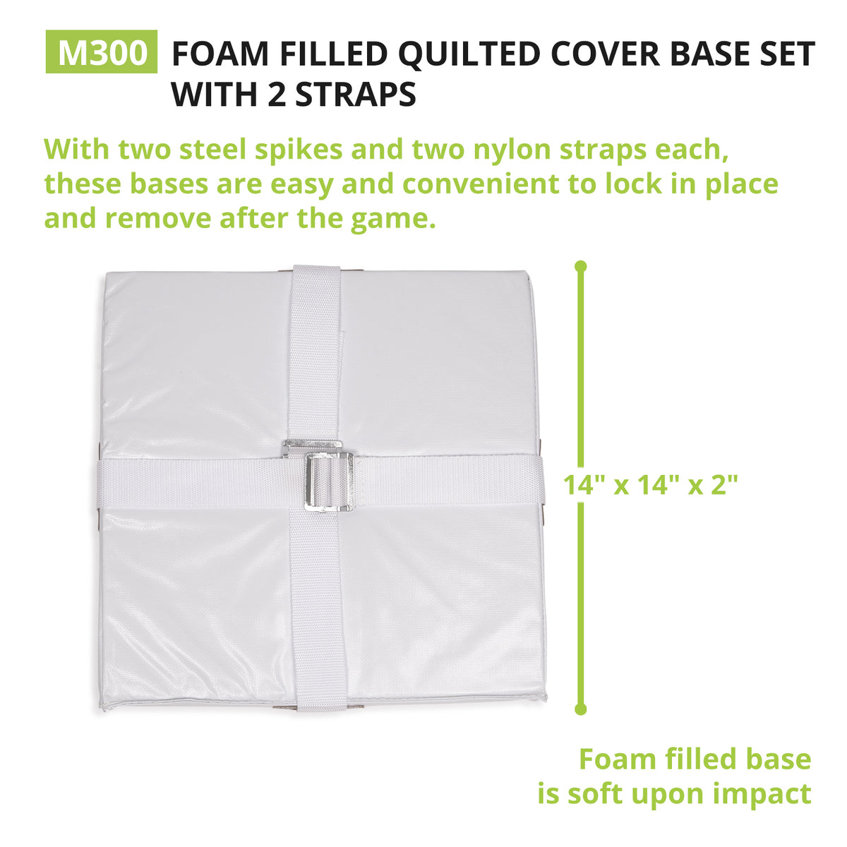 Champion Sports 14" x 14" Deluxe Quilted Cover Base Set