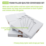 Champion Sports 15" x 15" Foam Filled Quilted Cover Base Set - Set of 3