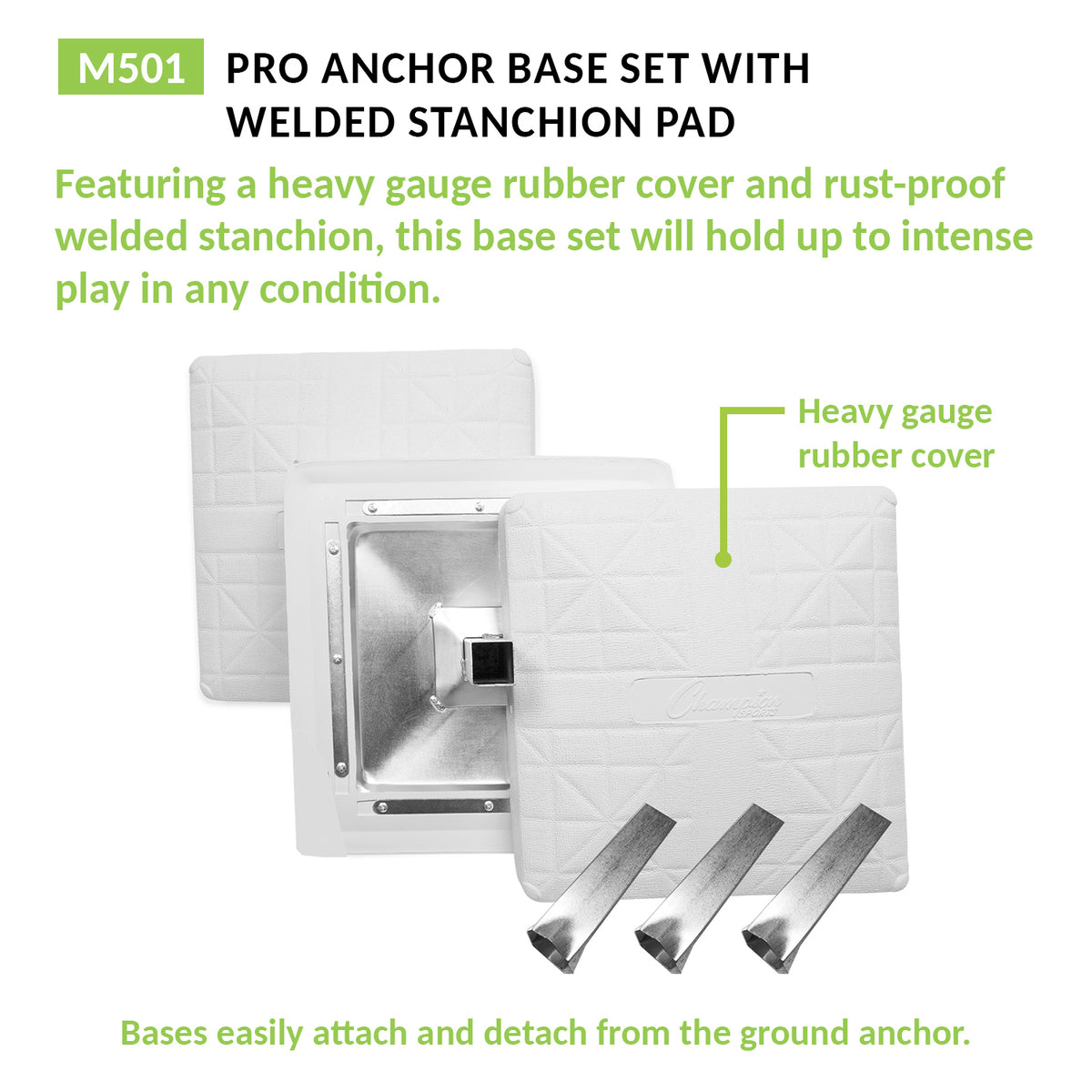 Champion Sports Pro Anchored Base Set 15"