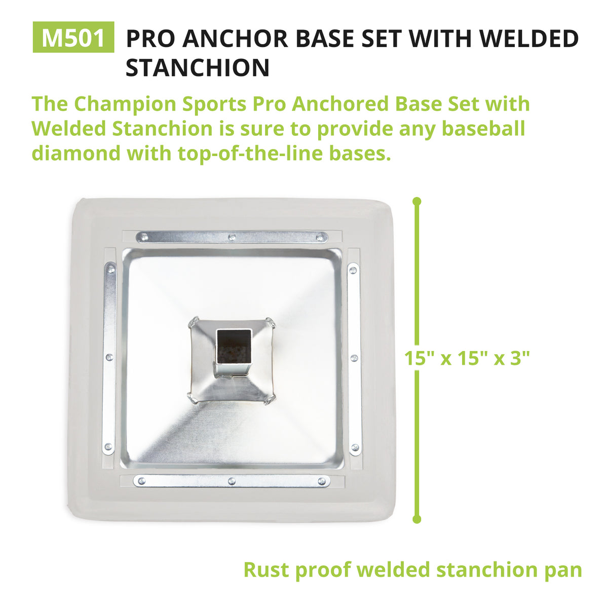 Champion Sports Pro Anchored Base Set 15"