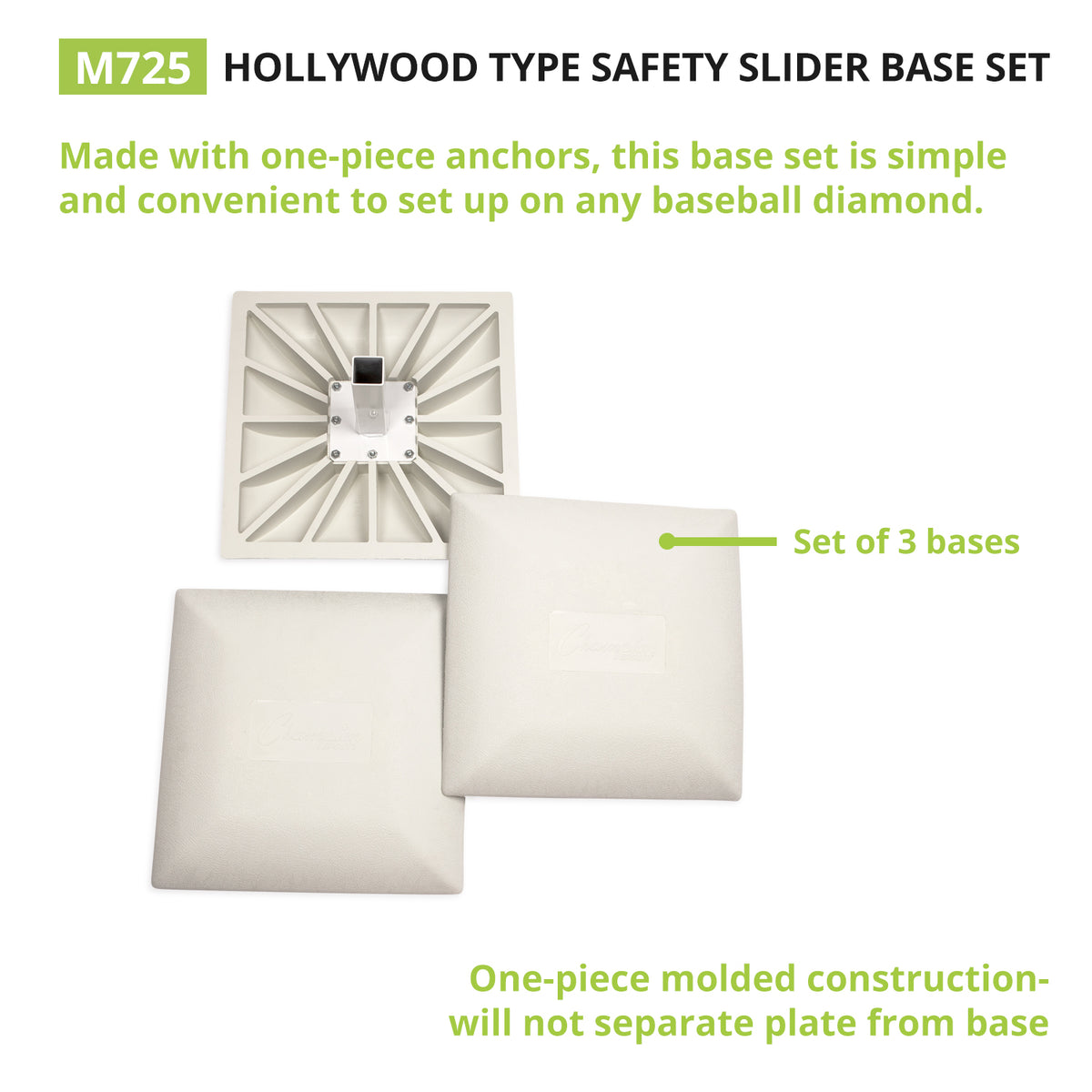 Champion Sports Hollywood Type Safety Slider Base Set
