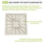 Champion Sports Hollywood Type Safety Slider Base Set