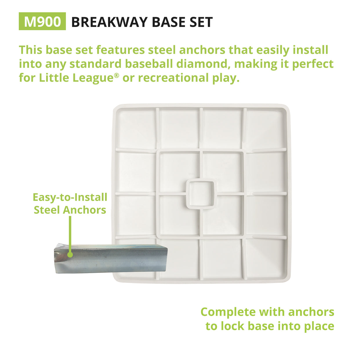 Champion Sports Breakaway Bases - Set of 3