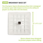 Champion Sports Breakaway Bases - Set of 3