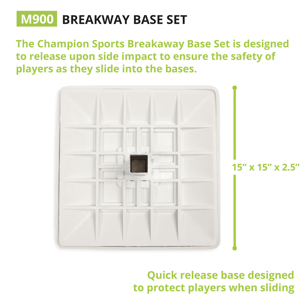 Champion Sports Breakaway Bases - Set of 3