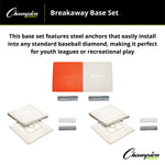 Champion Sports Breakaway Double First Base - Set of 3
