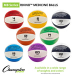Champion Sports Rhino Fitness Leather Medicine Ball