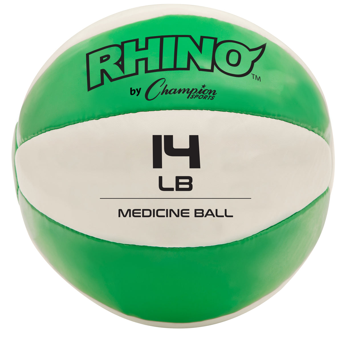 Champion Sports Rhino Fitness Leather Medicine Ball - 14 lb