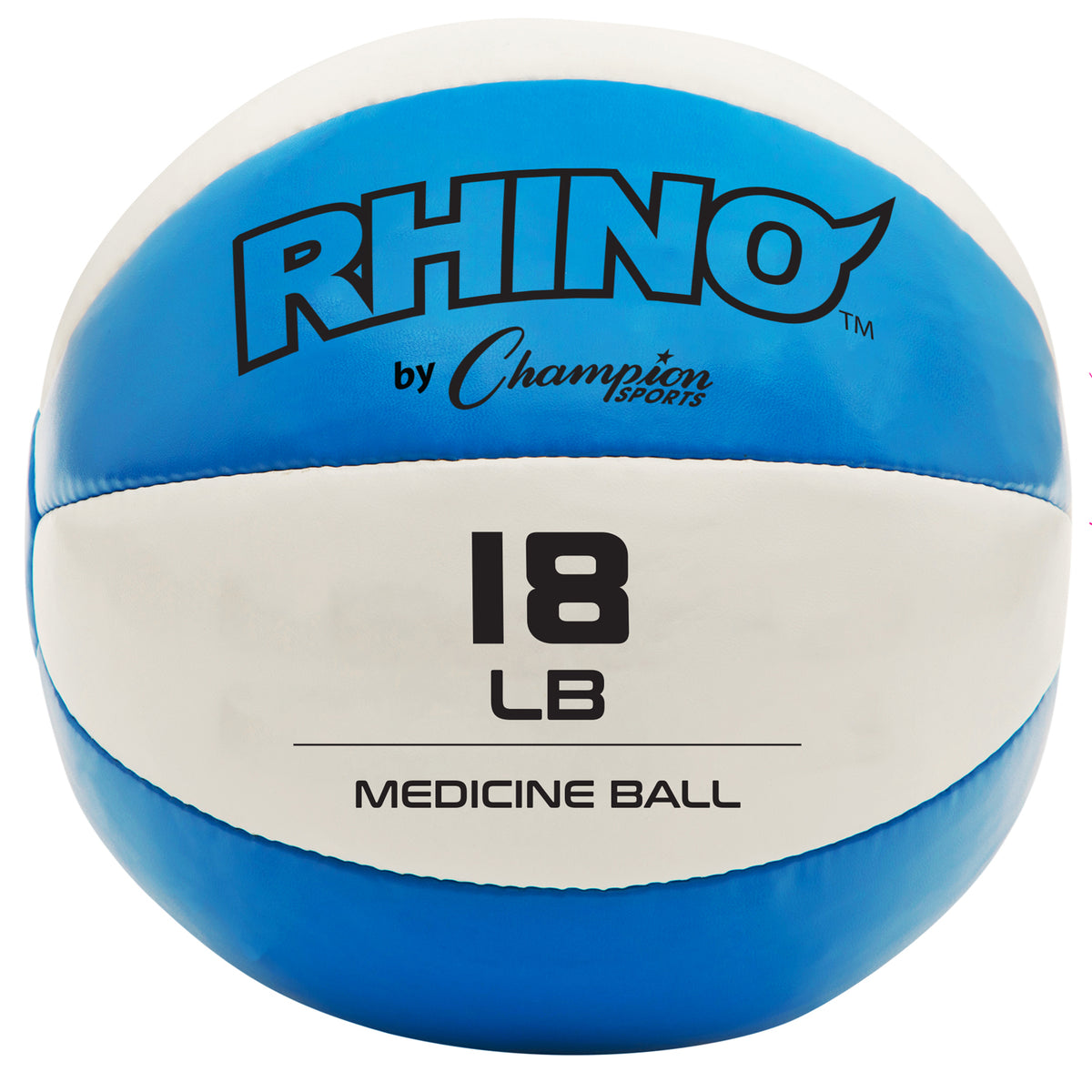 Champion Sports Rhino Fitness Leather Medicine Ball - 18 lb