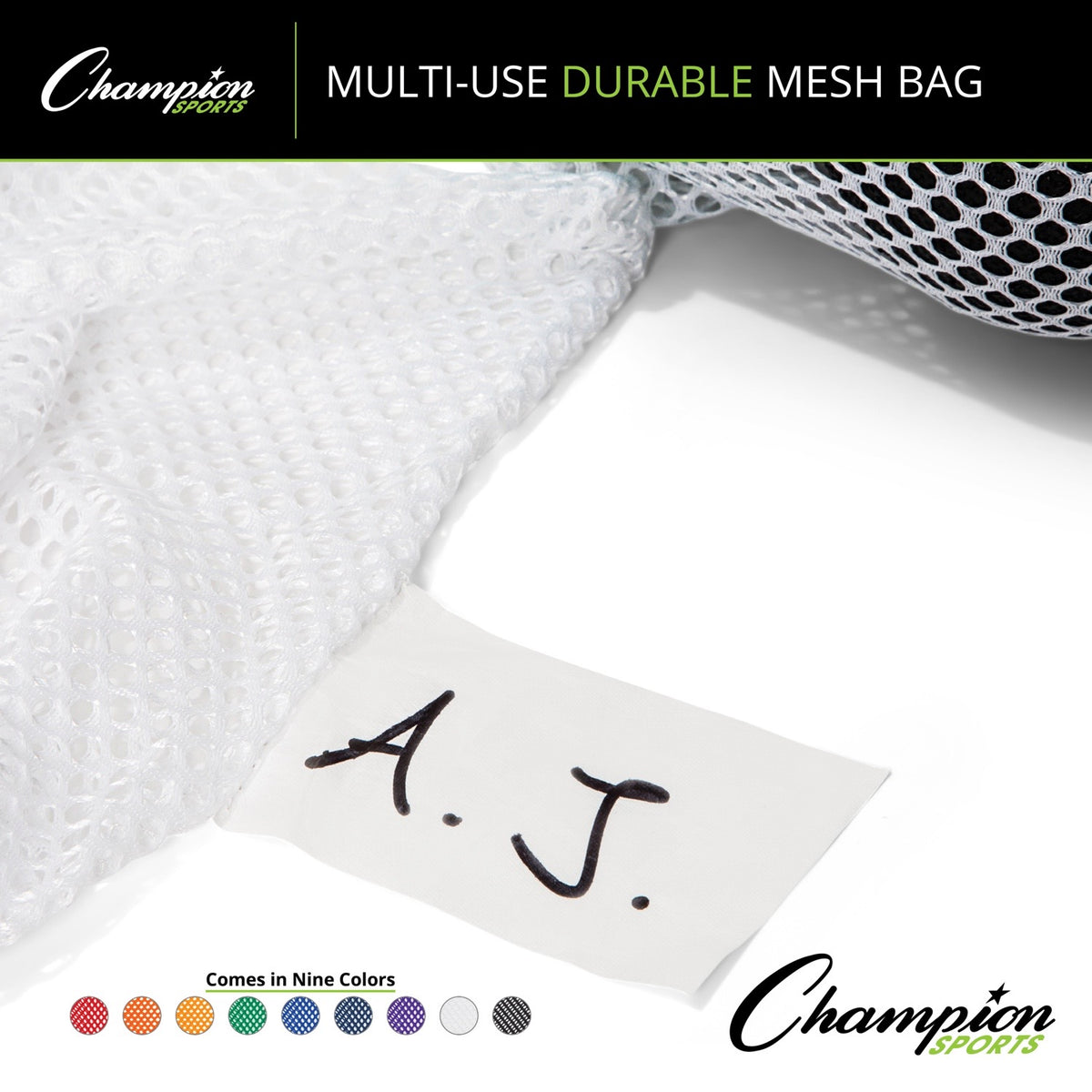 Champion Sports Mesh Equipment Bag - 18" x 12"