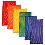 Champion Sports Mesh Equipment Bag 48" x 24" - Set of 6 (Assorted Colors)