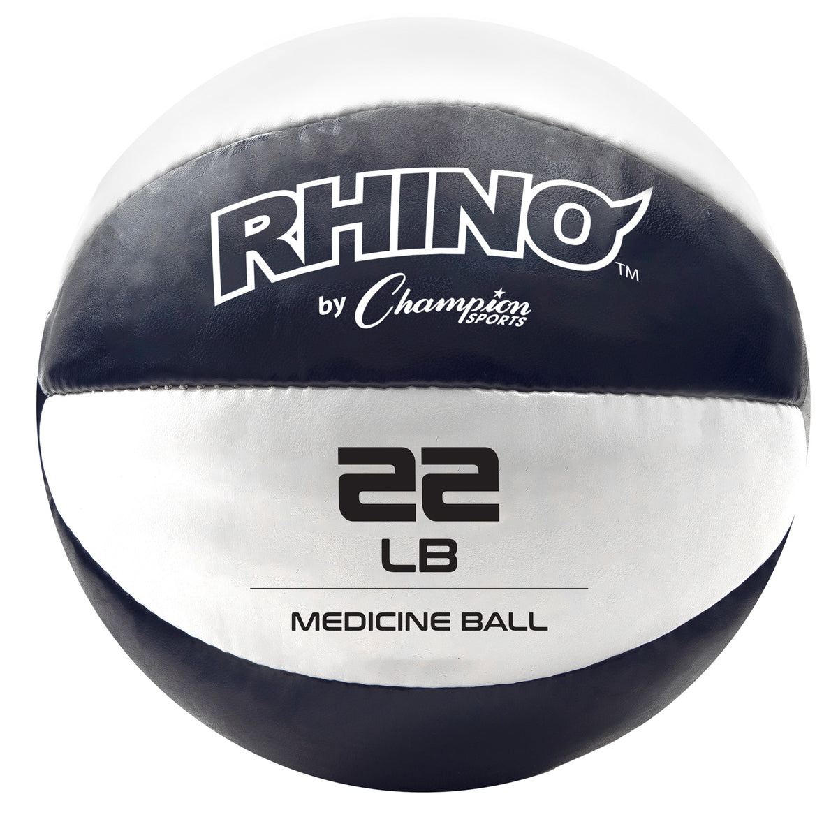 Champion Sports Rhino Fitness Leather Medicine Ball - 22 lb