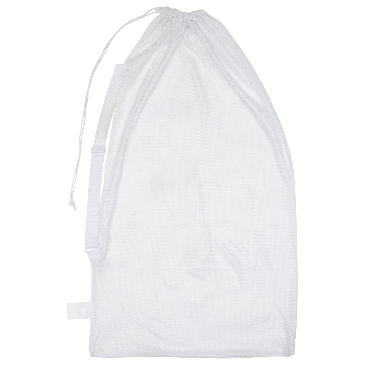Champion Sports Mesh Equipment Bag with Shoulder Strap - White