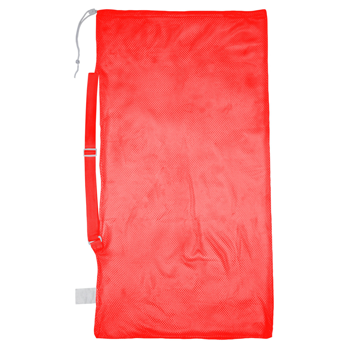 Champion Sports Mesh Equipment Bag with Shoulder Strap - Red