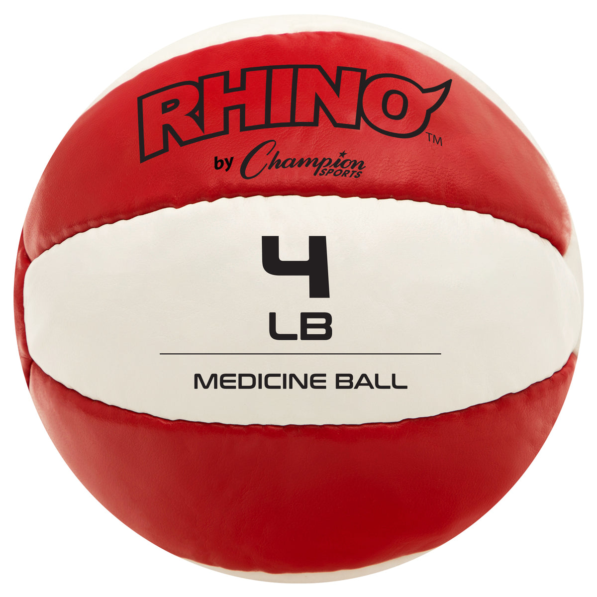 Champion Sports Rhino Fitness Leather Medicine Ball - 4 lb