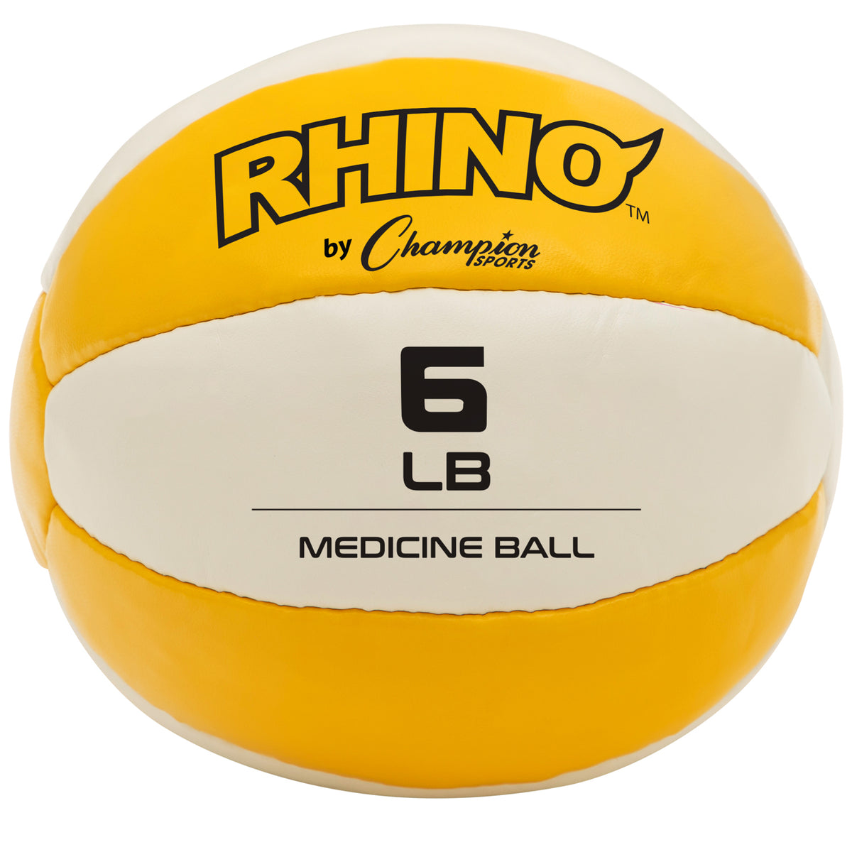 Champion Sports Rhino Fitness Leather Medicine Ball - 6 lb