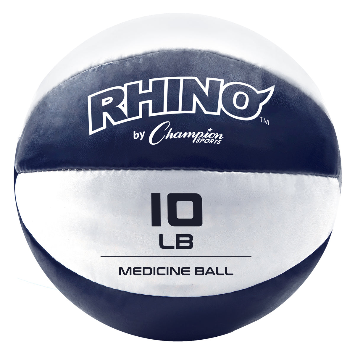 Champion Sports Rhino Fitness Leather Medicine Ball - 10 lb