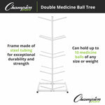 Champion Sports Double Medicine Ball Tree