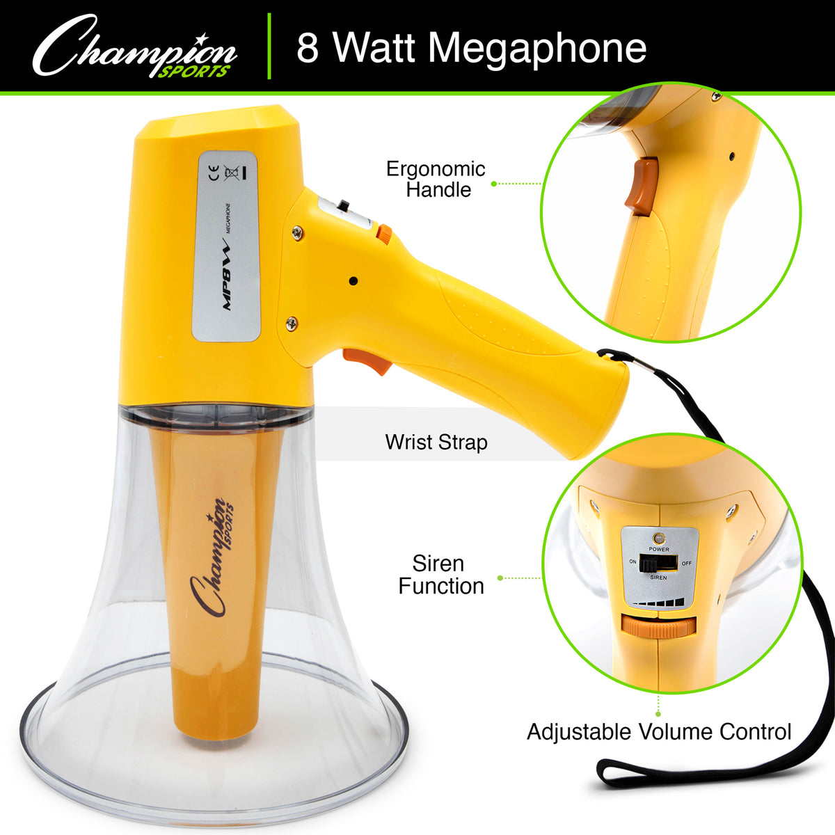 Champion Sports 8 Watt Megaphone