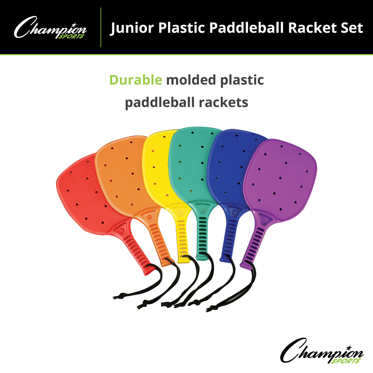 Champion Sports Plastic Paddleball Racket Set