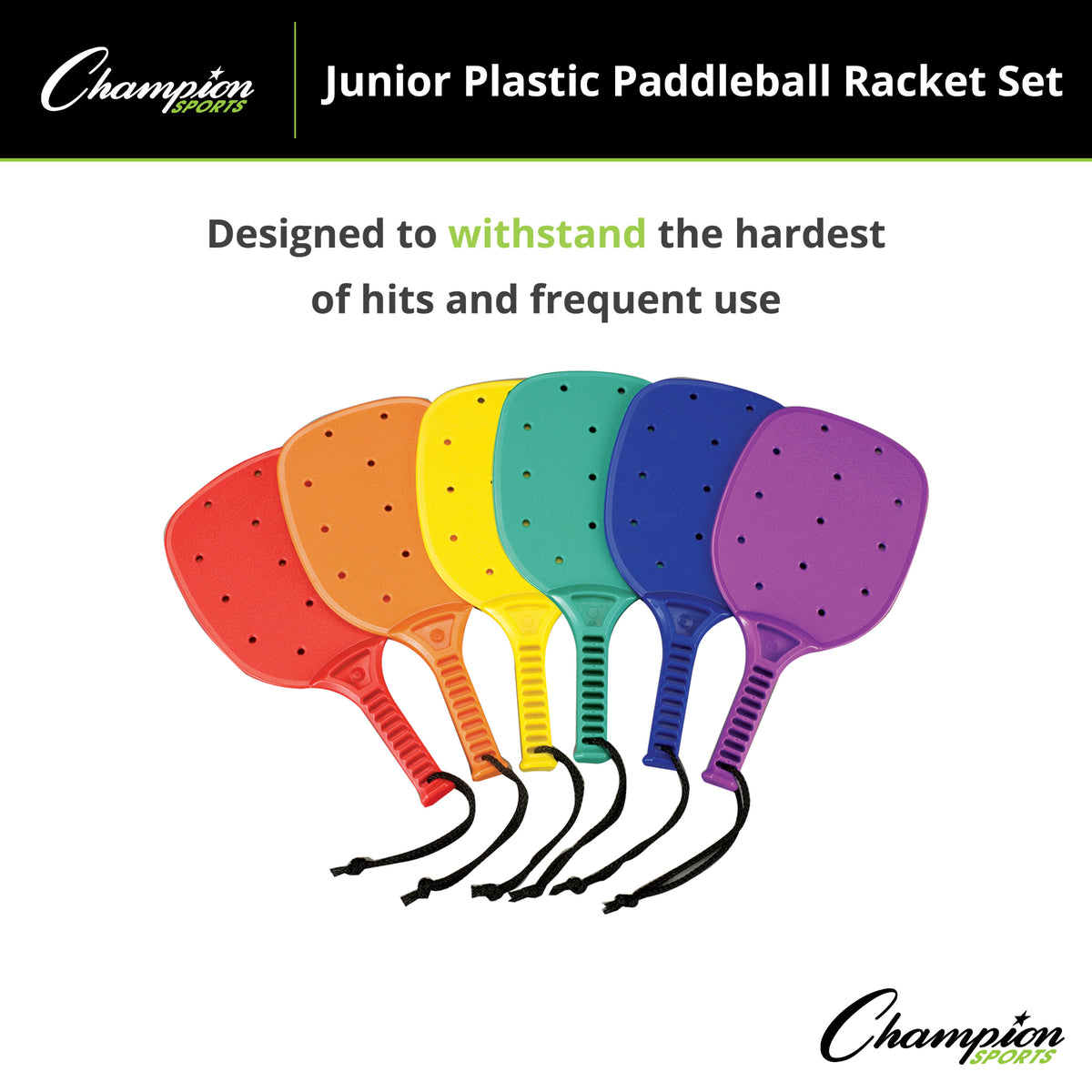 Champion Sports Plastic Paddleball Racket Set