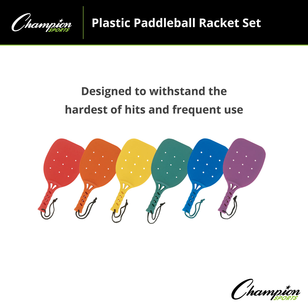 Champion Sports Plastic Paddleball Racket Set