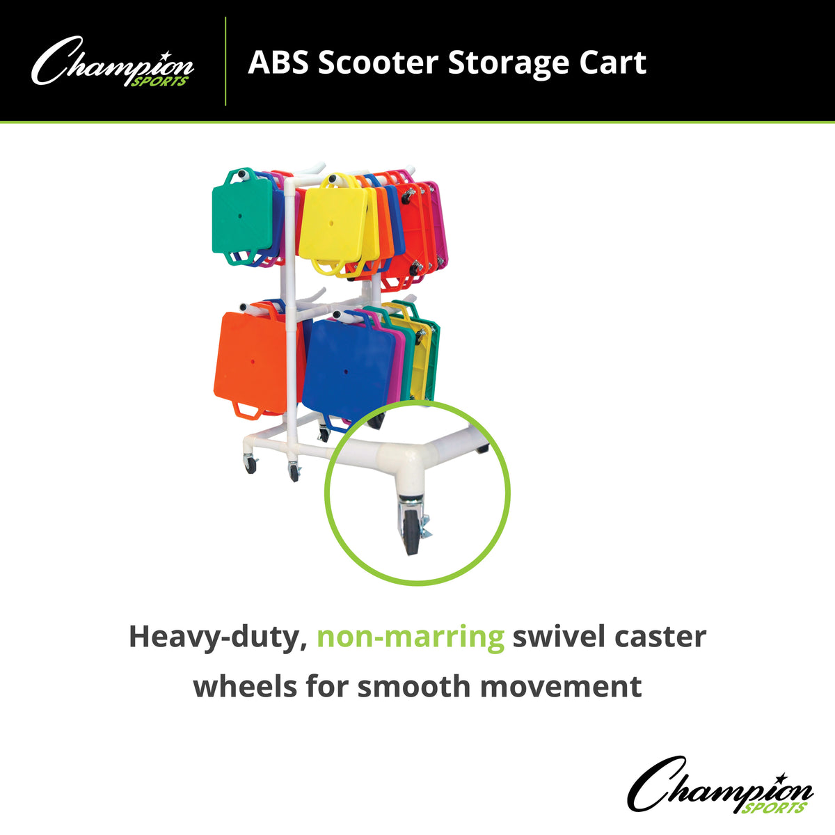 Champion Sports ABS Scooter Storage Cart