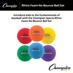 Champion Sports Rhino 3.5" Foam No Bounce Ball Set