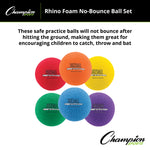 Champion Sports Rhino 3.5" Foam No Bounce Ball Set