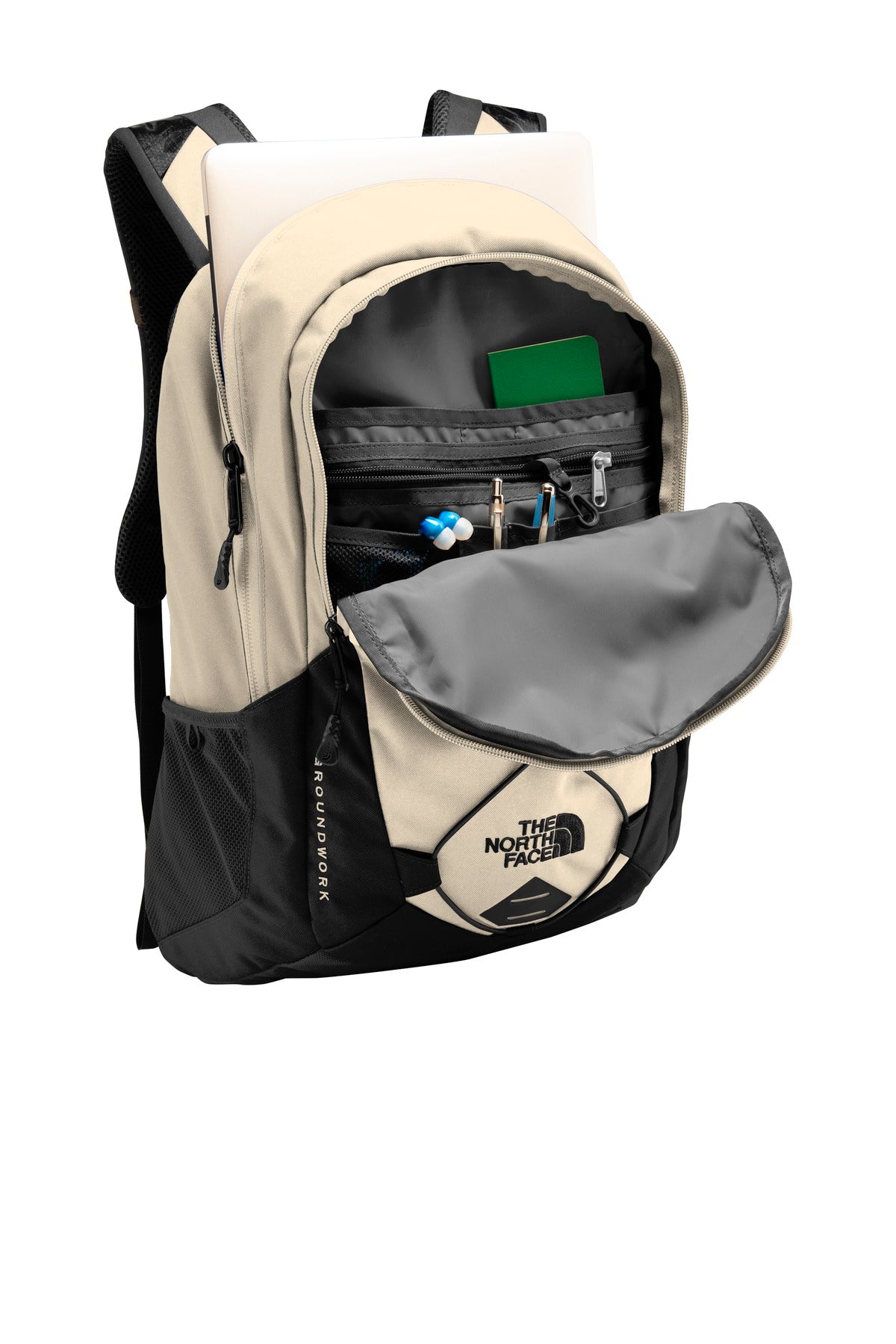 The North Face  Groundwork Backpack. - Rainyday Ivory Dark Heather/ TNF Black