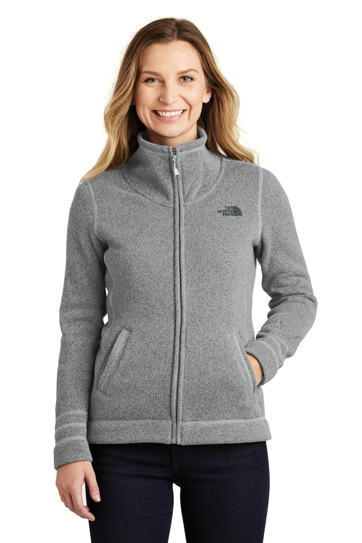 The North Face  Women's Sweater Fleece Jacket. - TNF Medium Grey Heather