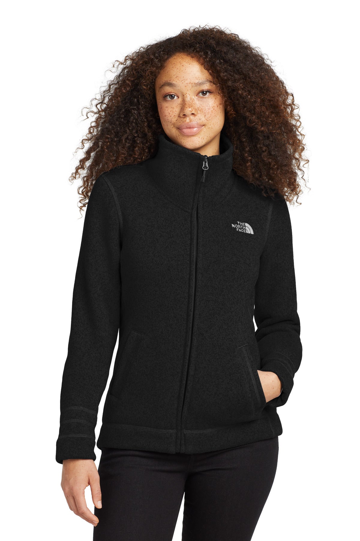 The North Face  Women's Sweater Fleece Jacket. - TNF Black Heather