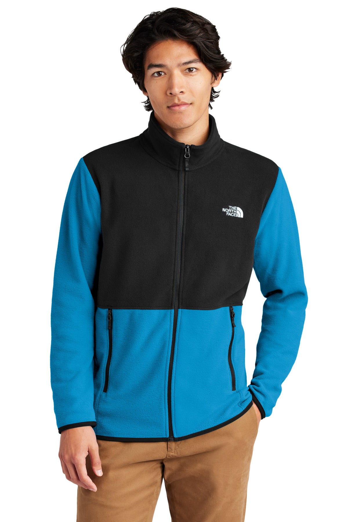 The North Face Glacier Full-Zip Fleece Jacket - Hero Blue/ TNF Black