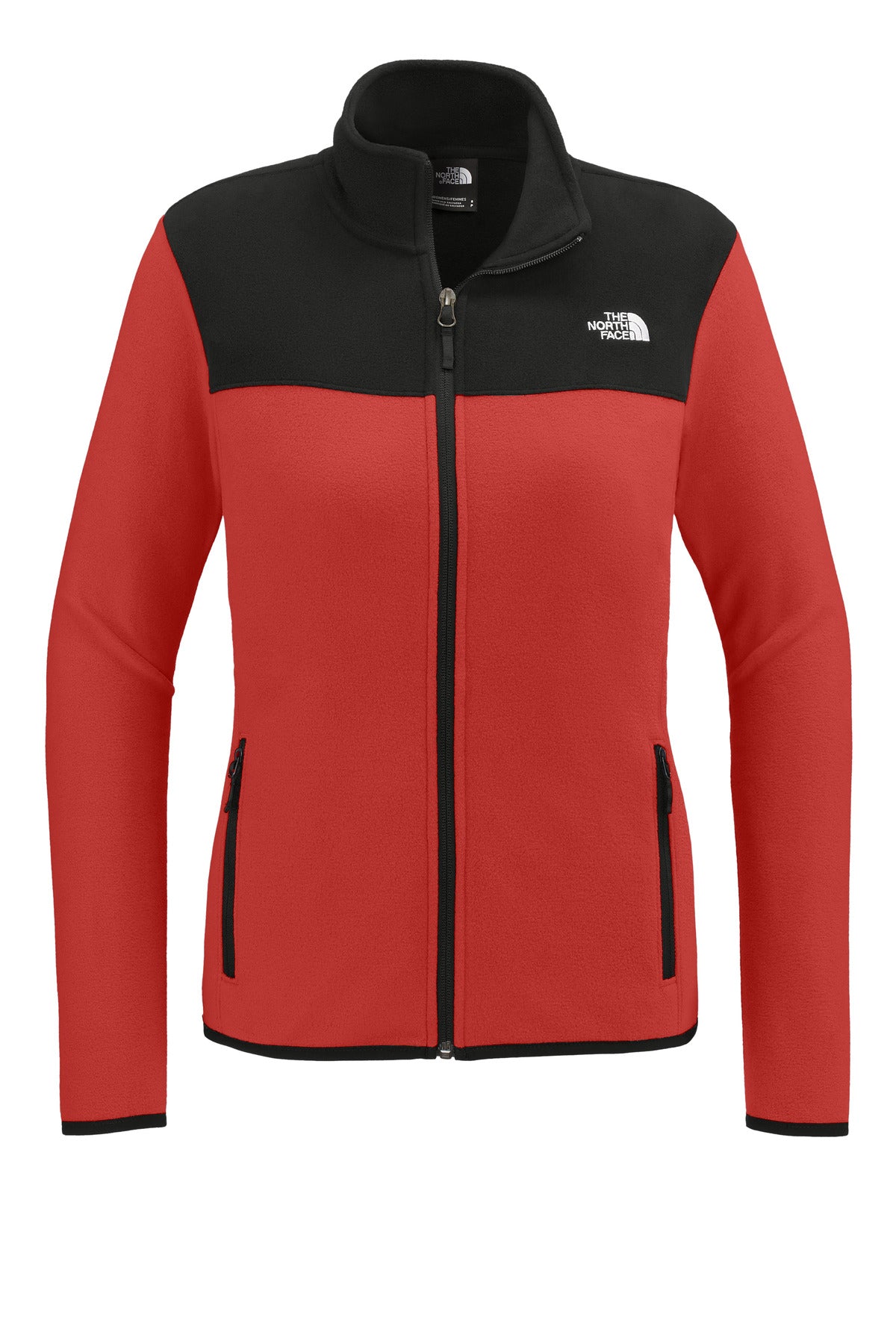 The North Face Women's Glacier Full-Zip Fleece Jacket - Rage Red / TNF Black