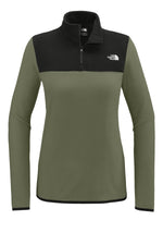 The North Face Women's Glacier 1/4-Zip Fleece - New Taupe Green/ TNF Black