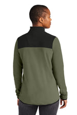 The North Face Women's Glacier 1/4-Zip Fleece - New Taupe Green/ TNF Black
