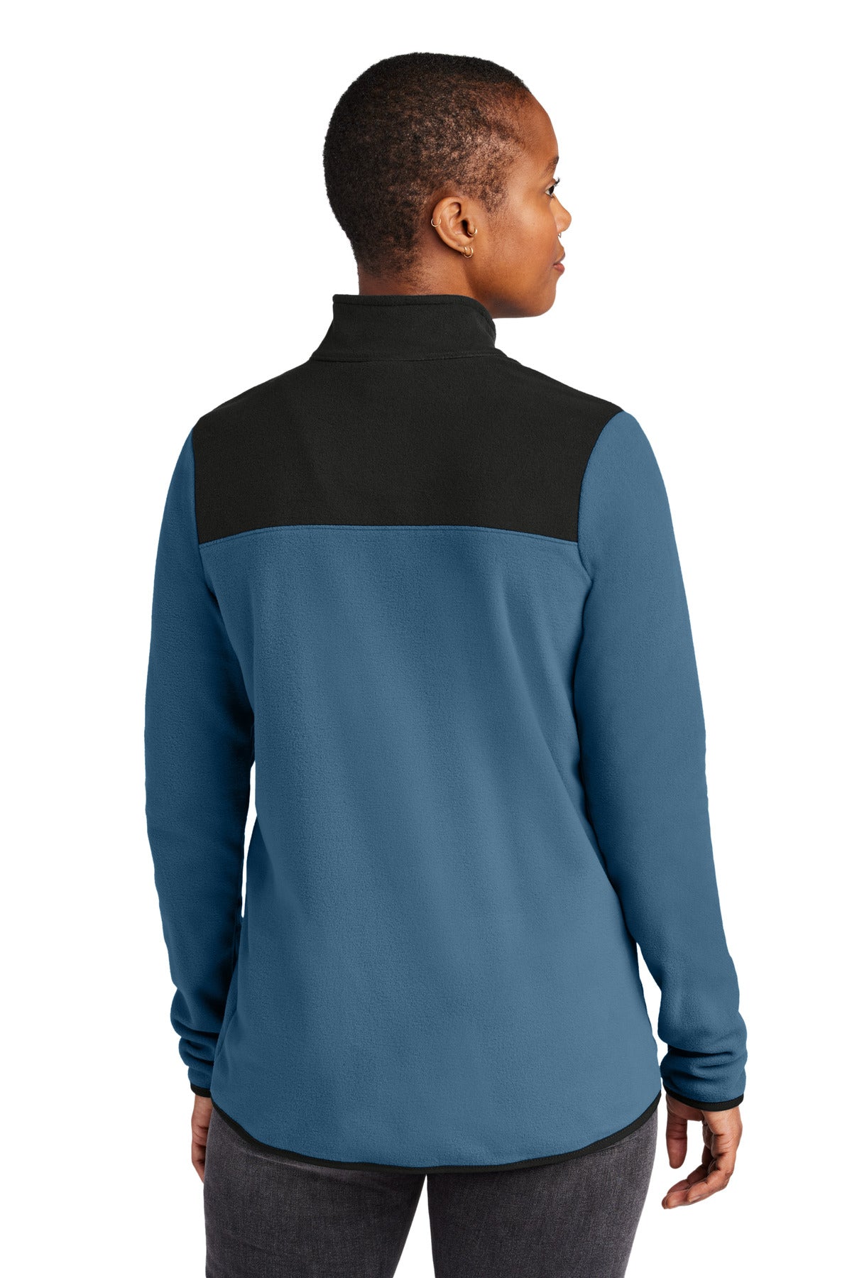 The North Face Women's Glacier 1/4-Zip Fleece - Shady Blue/ TNF Black