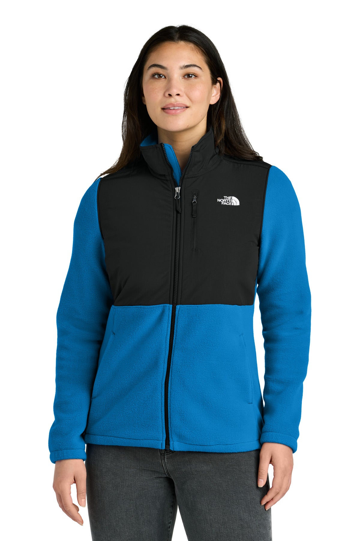 The North Face Women's Highest Peak Full-Zip Fleece Jacket - Hero Blue/ TNF Black