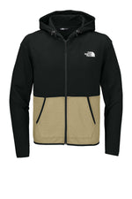 The North Face Double-Knit Full-Zip Hoodie - Khaki Stone/ TNF Black