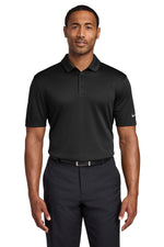 Nike Dri-FIT Hex Textured Polo. - Black